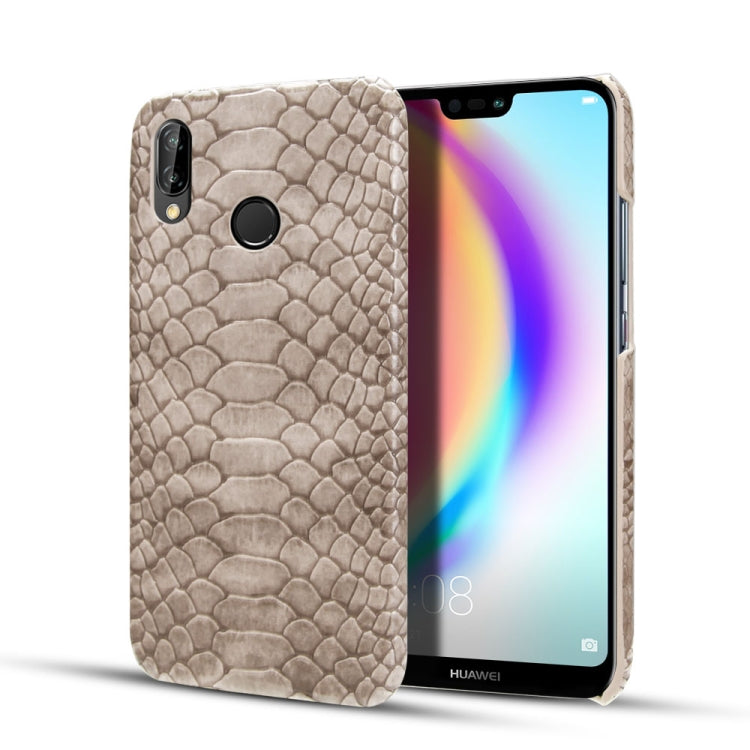 For Huawei P20 Lite Snakeskin Texture PC + PU Case