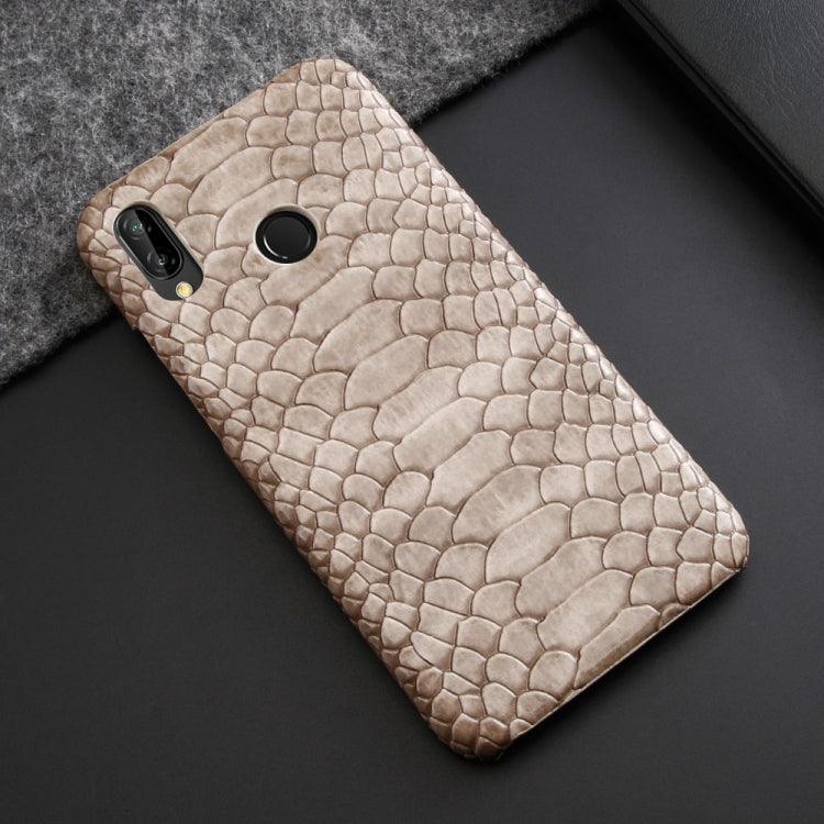 For Huawei P20 Lite Snakeskin Texture PC + PU Case