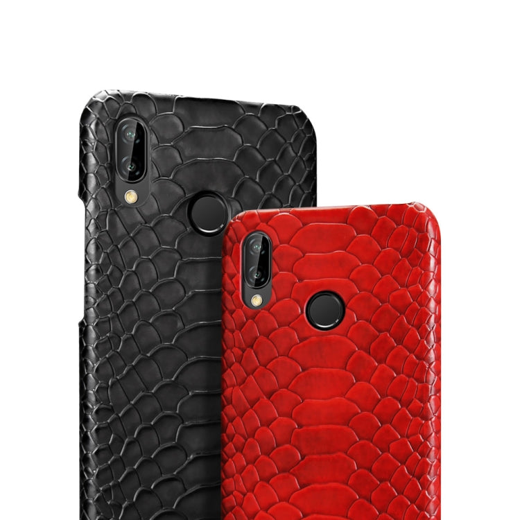 For Huawei P20 Lite Snakeskin Texture PC + PU Case