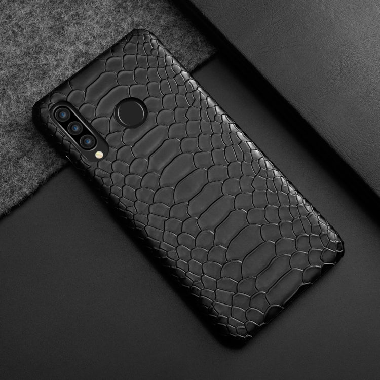 For Huawei P30 Lite Snakeskin Texture PC + PU Case