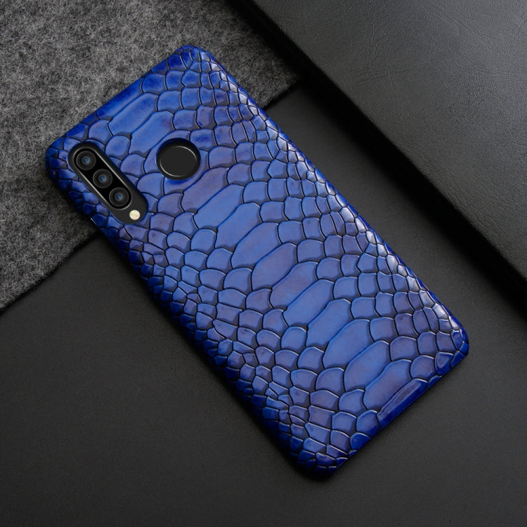 For Huawei P30 Lite Snakeskin Texture PC + PU Case