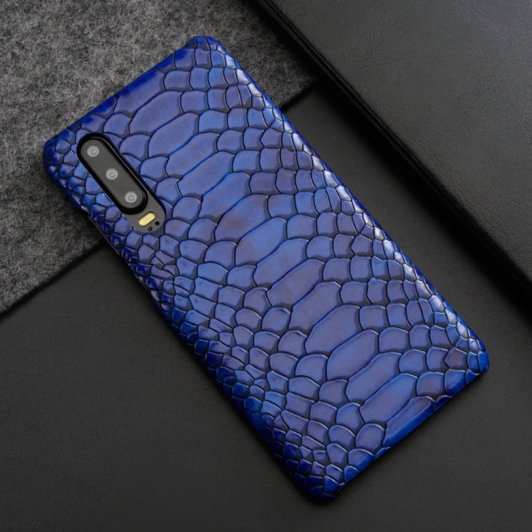 For Huawei P30 Snakeskin Texture PC + PU Case