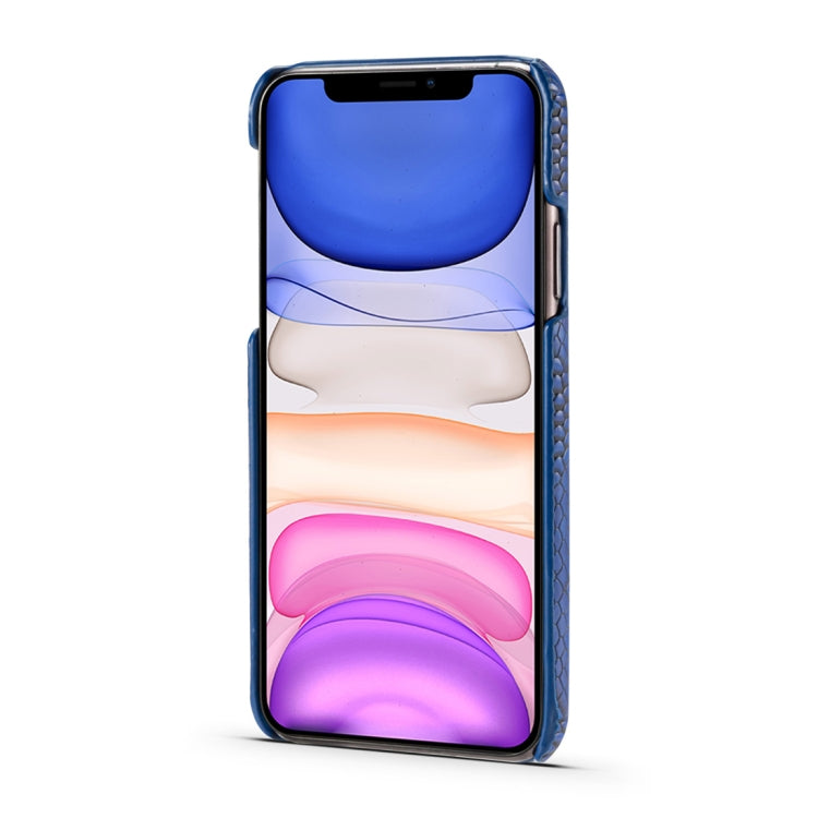 For iPhone 11 Snakeskin Texture PC + PU Case