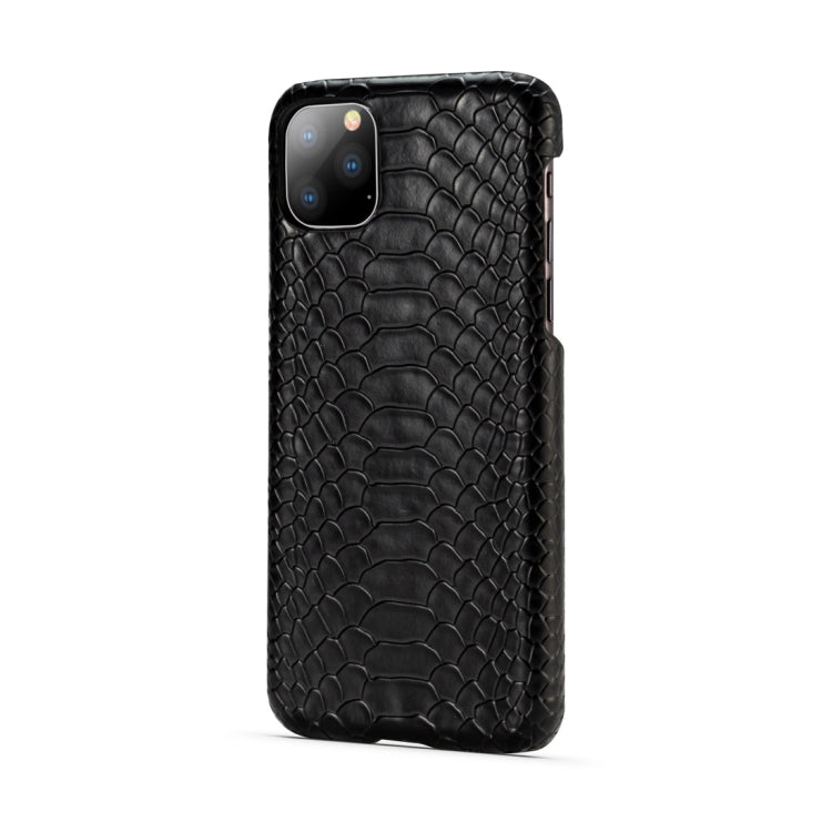 For iPhone 11 Pro Max Snakeskin Texture PC + PU Case