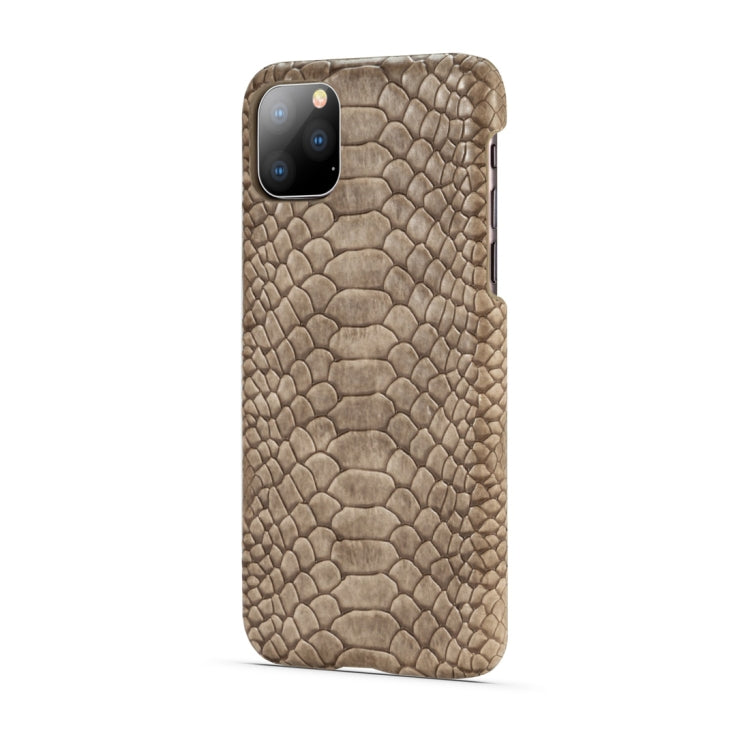 For iPhone 11 Pro Max Snakeskin Texture PC + PU Case