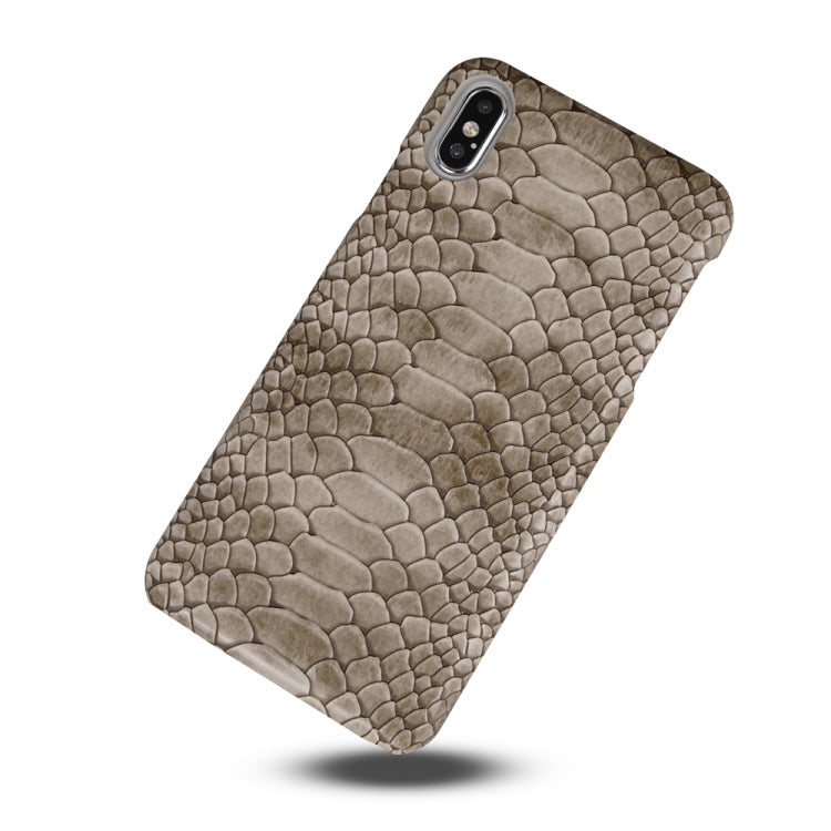 For iPhone X / XS Snakeskin Texture PC + PU Case