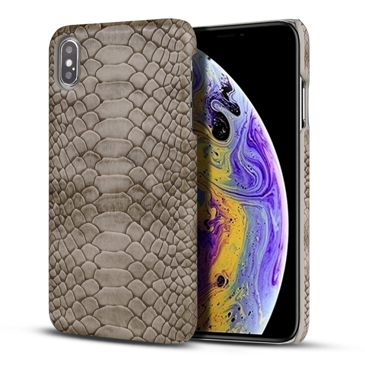 For iPhone X / XS Snakeskin Texture PC + PU Case