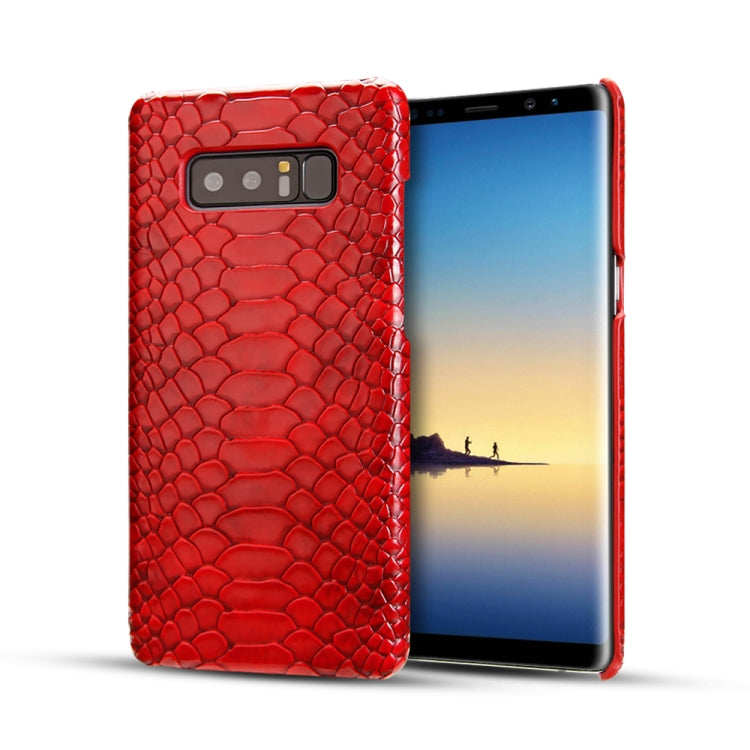 For Galaxy Note8 Snakeskin Texture PC + PU Case