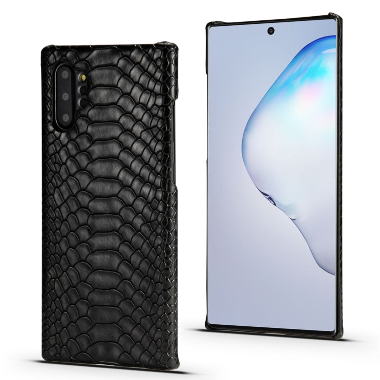 For Galaxy Note10 Snakeskin Texture PC + PU Case