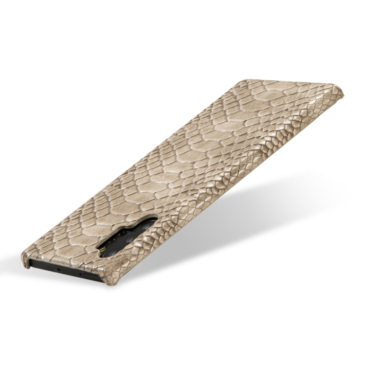 For Galaxy Note10 Snakeskin Texture PC + PU Case