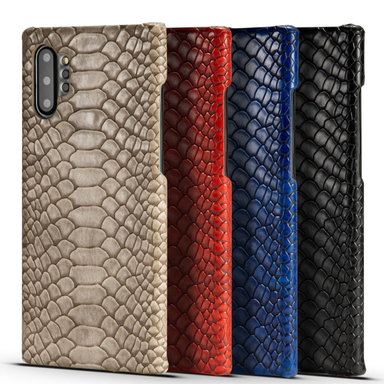 For Galaxy Note10 Snakeskin Texture PC + PU Case
