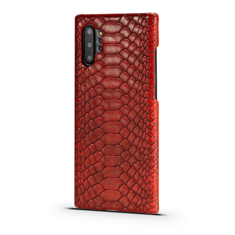For Galaxy Note10 Snakeskin Texture PC + PU Case