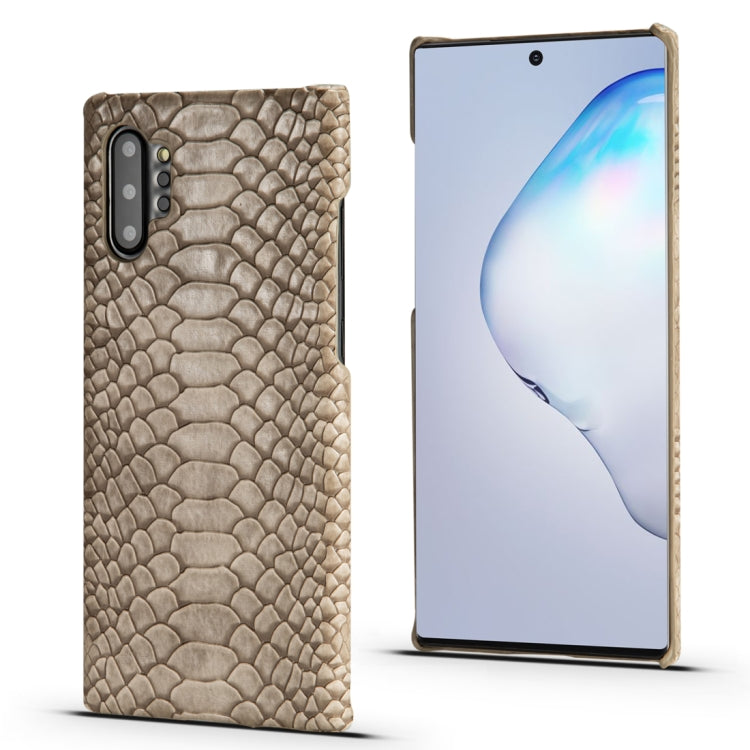 For Galaxy Note10 Snakeskin Texture PC + PU Case