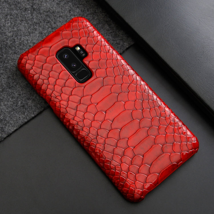 For Galaxy S9+ Snakeskin Texture PC + PU Case