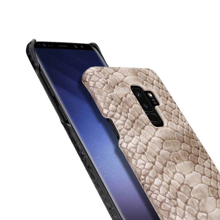 For Galaxy S9+ Snakeskin Texture PC + PU Case