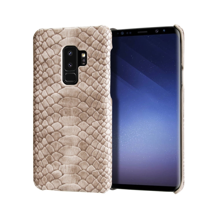 For Galaxy S9+ Snakeskin Texture PC + PU Case