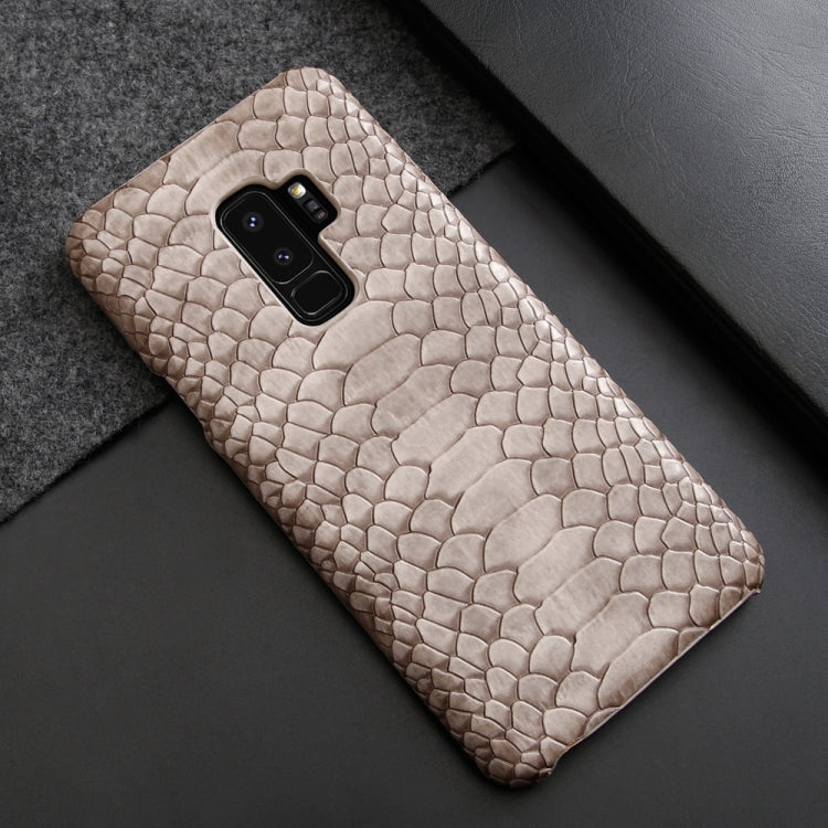 For Galaxy S9+ Snakeskin Texture PC + PU Case