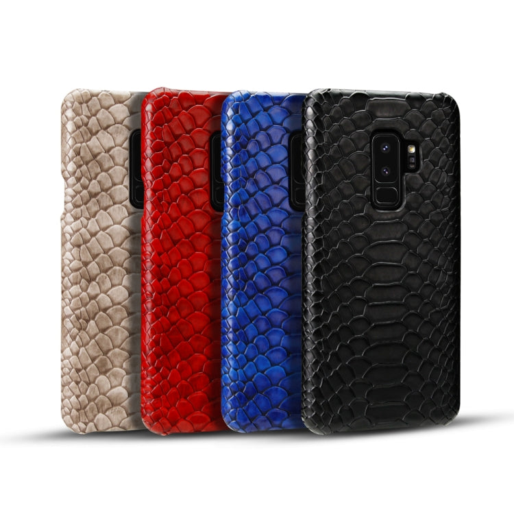 For Galaxy S9 Snakeskin Texture PC + PU Case