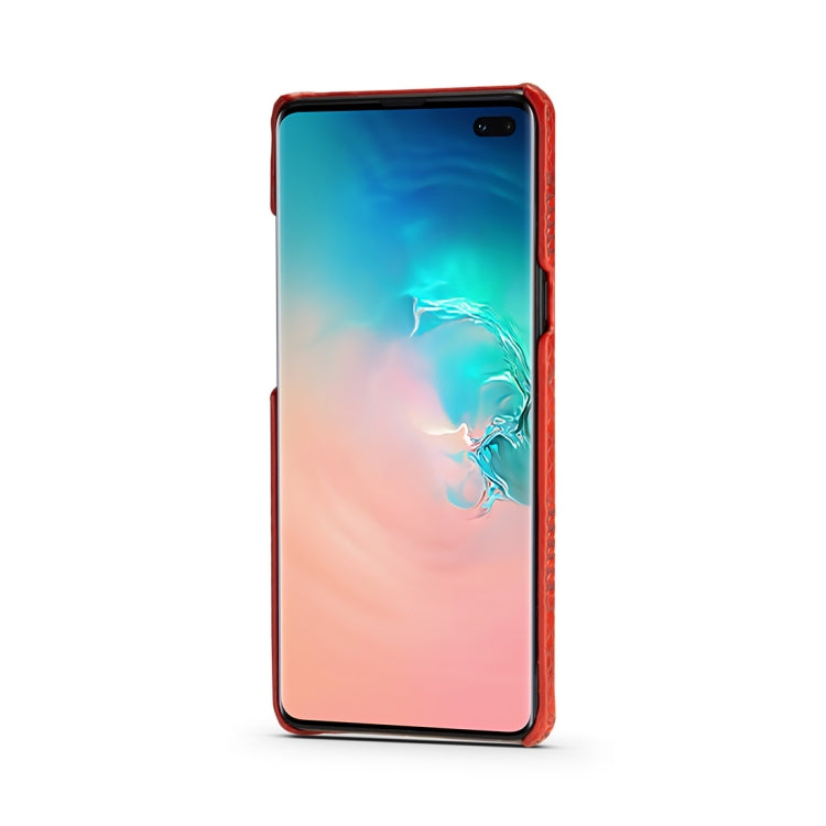 For Galaxy S10 5G Snakeskin Texture PC + PU Case