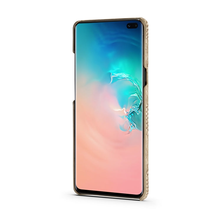 For Galaxy S10 5G Snakeskin Texture PC + PU Case