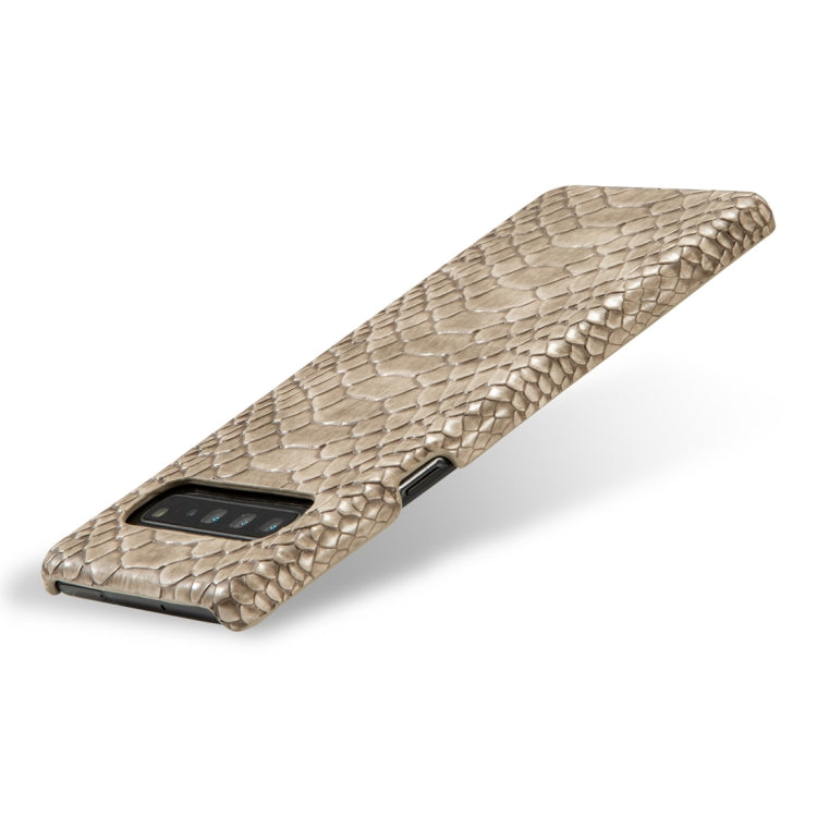 For Galaxy S10 5G Snakeskin Texture PC + PU Case