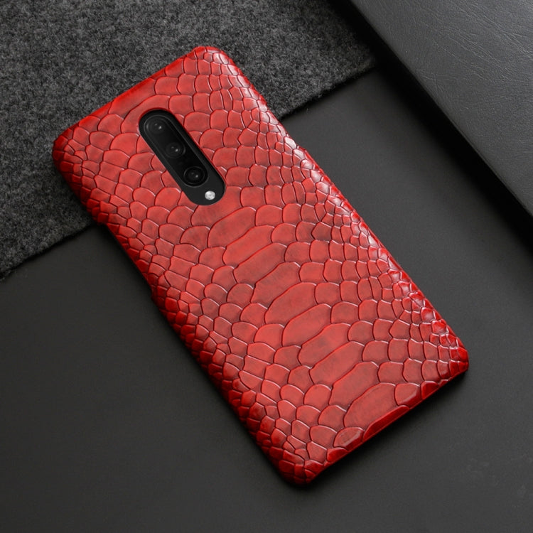 For OnePlus 7 Pro Snakeskin Texture PC + PU Case