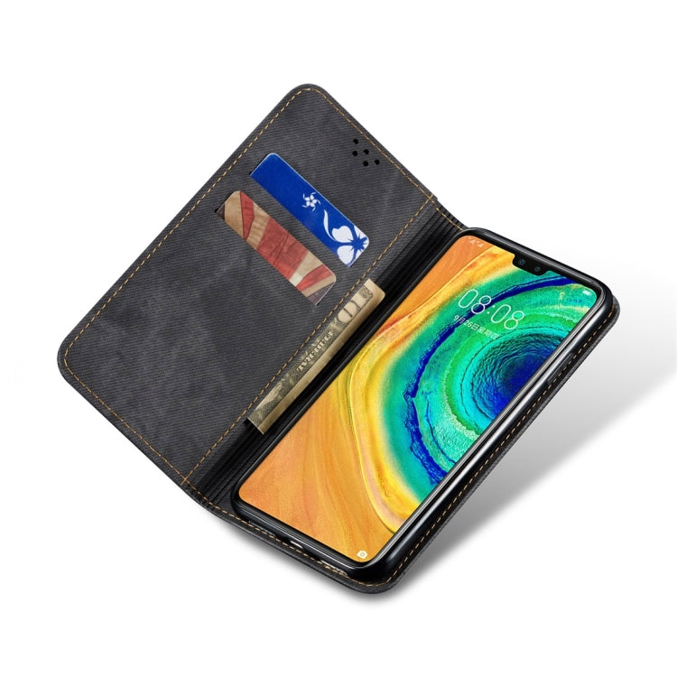 For Huawei Mate 30 Denim Texture Casual Style Horizontal Flip Leather Case with Holder & Card Slots & Wallet