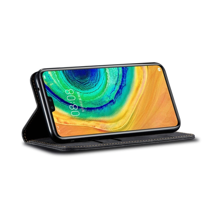 For Huawei Mate 30 Denim Texture Casual Style Horizontal Flip Leather Case with Holder & Card Slots & Wallet