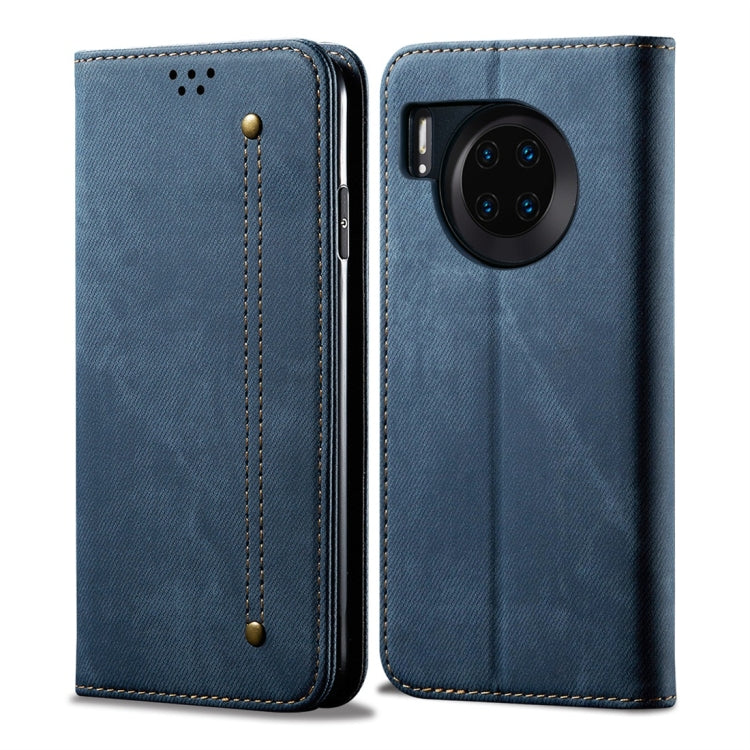 For Huawei Mate 30 Denim Texture Casual Style Horizontal Flip Leather Case with Holder & Card Slots & Wallet