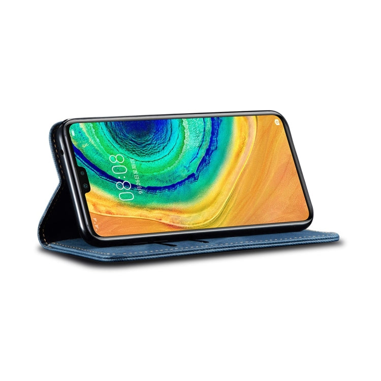 For Huawei Mate 30 Denim Texture Casual Style Horizontal Flip Leather Case with Holder & Card Slots & Wallet