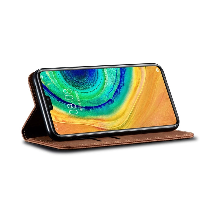 For Huawei Mate 30 Denim Texture Casual Style Horizontal Flip Leather Case with Holder & Card Slots & Wallet