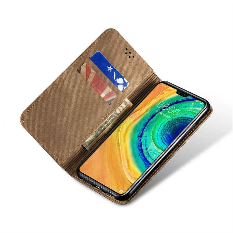 For Huawei Mate 30 Denim Texture Casual Style Horizontal Flip Leather Case with Holder & Card Slots & Wallet