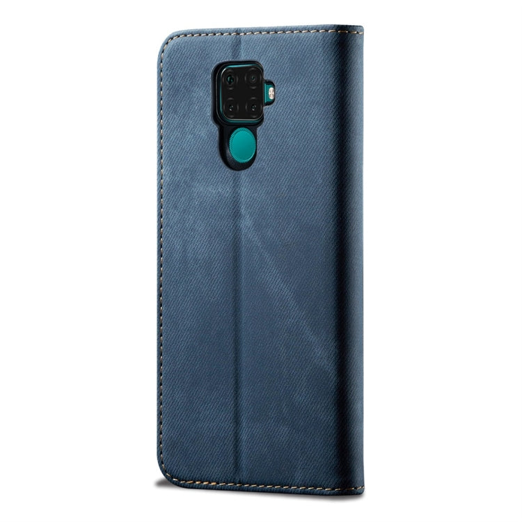 For Huawei Mate 30 Lite Denim Texture Casual Style Horizontal Flip Leather Case with Holder & Card Slots & Wallet