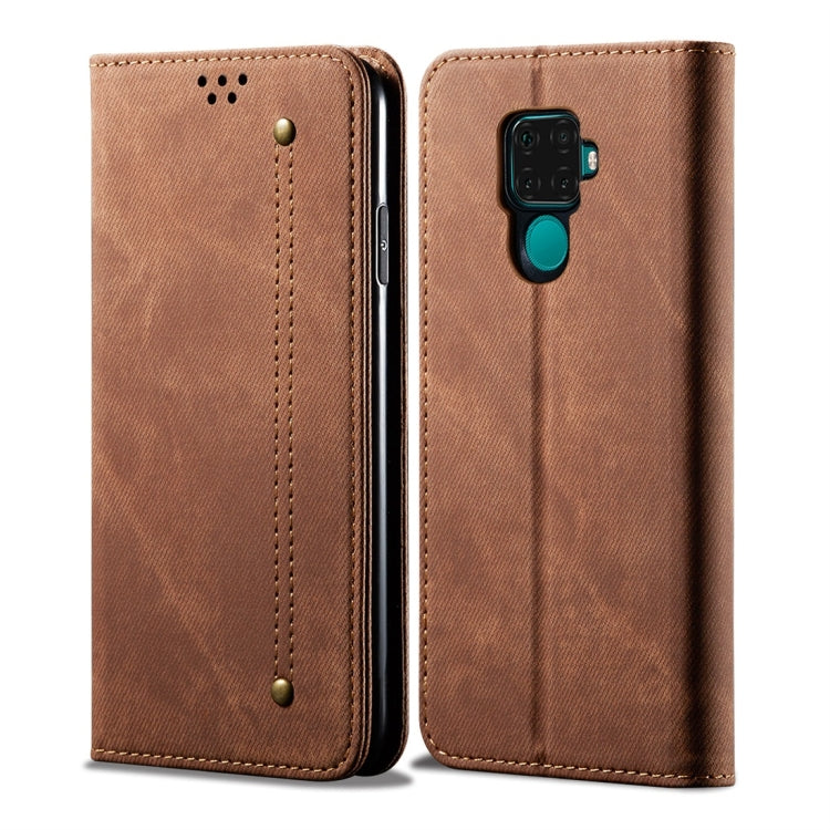 For Huawei Mate 30 Lite Denim Texture Casual Style Horizontal Flip Leather Case with Holder & Card Slots & Wallet