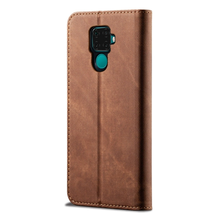 For Huawei Mate 30 Lite Denim Texture Casual Style Horizontal Flip Leather Case with Holder & Card Slots & Wallet