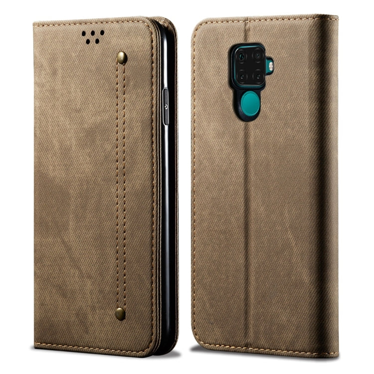 For Huawei Mate 30 Lite Denim Texture Casual Style Horizontal Flip Leather Case with Holder & Card Slots & Wallet