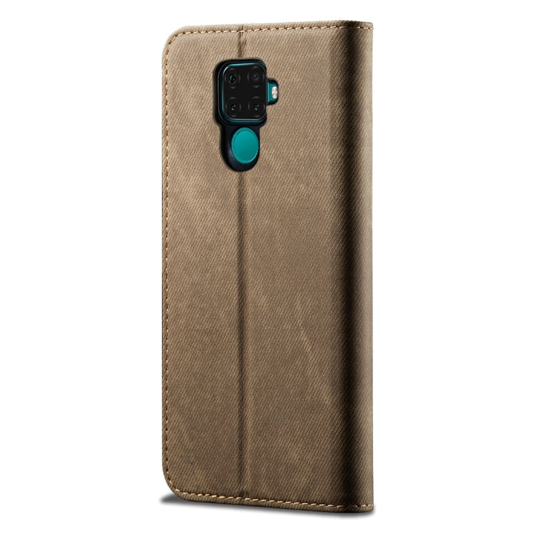 For Huawei Mate 30 Lite Denim Texture Casual Style Horizontal Flip Leather Case with Holder & Card Slots & Wallet