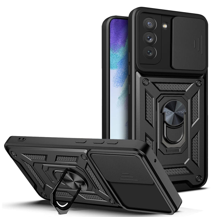 For Samsung Galaxy S21 FE 5G Sliding Camera Design TPU + PC Phone Case