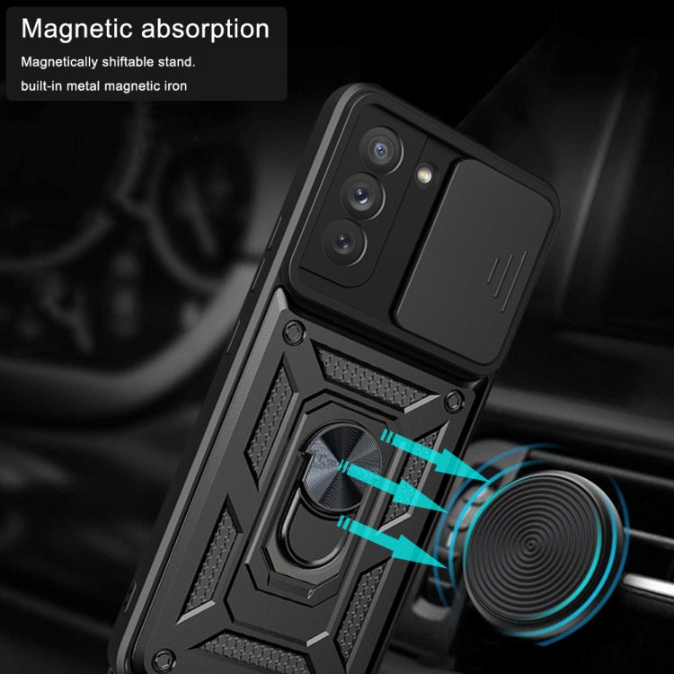 For Samsung Galaxy S21 FE 5G Sliding Camera Design TPU + PC Phone Case