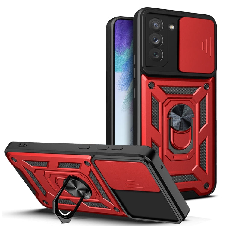 For Samsung Galaxy S21 FE 5G Sliding Camera Design TPU + PC Phone Case