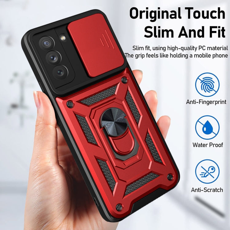 For Samsung Galaxy S21 FE 5G Sliding Camera Design TPU + PC Phone Case