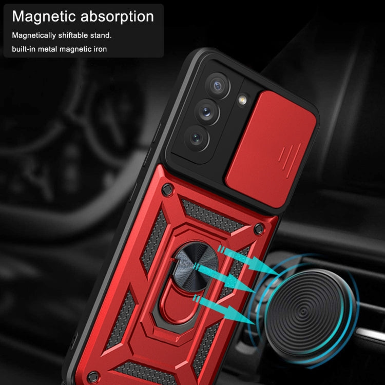 For Samsung Galaxy S21 FE 5G Sliding Camera Design TPU + PC Phone Case