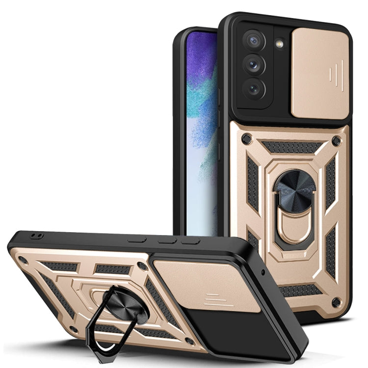 For Samsung Galaxy S21 FE 5G Sliding Camera Design TPU + PC Phone Case