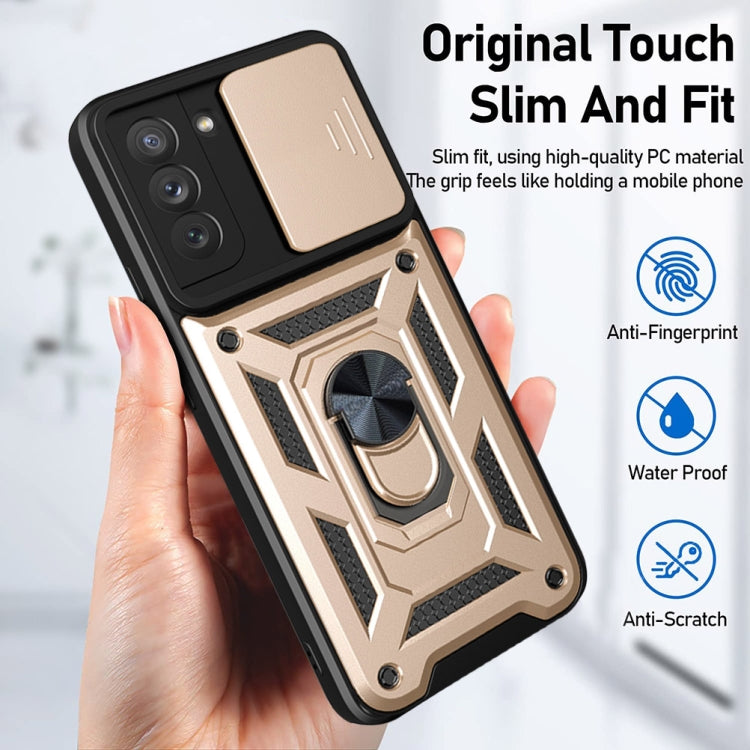 For Samsung Galaxy S21 FE 5G Sliding Camera Design TPU + PC Phone Case