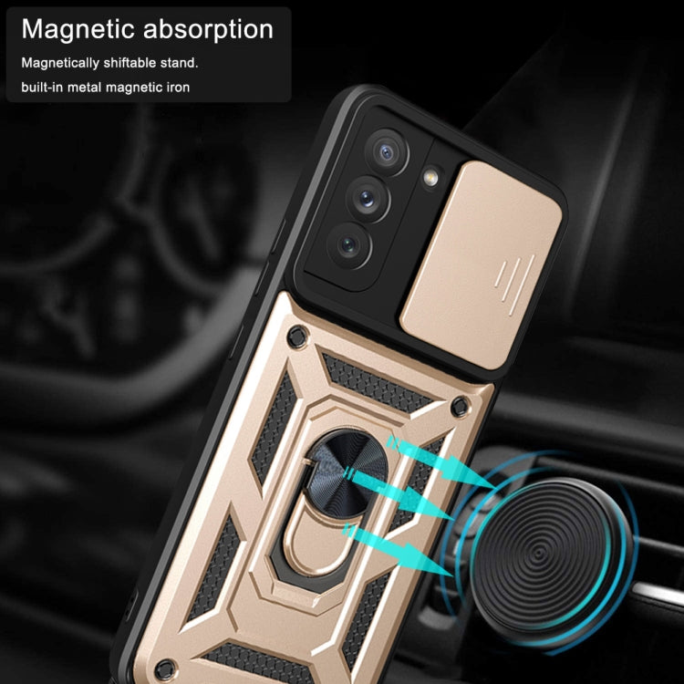 For Samsung Galaxy S21 FE 5G Sliding Camera Design TPU + PC Phone Case