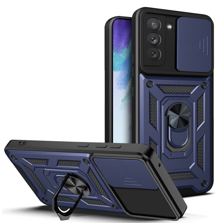 For Samsung Galaxy S21 FE 5G Sliding Camera Design TPU + PC Phone Case