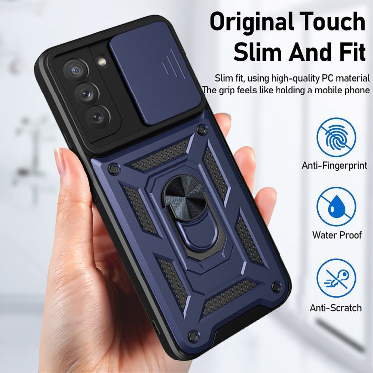For Samsung Galaxy S21 FE 5G Sliding Camera Design TPU + PC Phone Case
