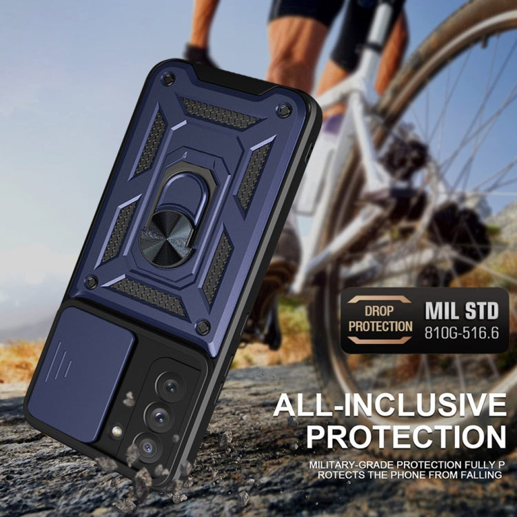 For Samsung Galaxy S21 FE 5G Sliding Camera Design TPU + PC Phone Case