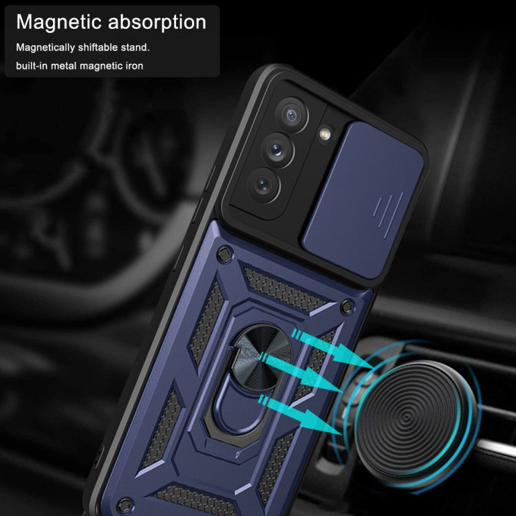 For Samsung Galaxy S21 FE 5G Sliding Camera Design TPU + PC Phone Case