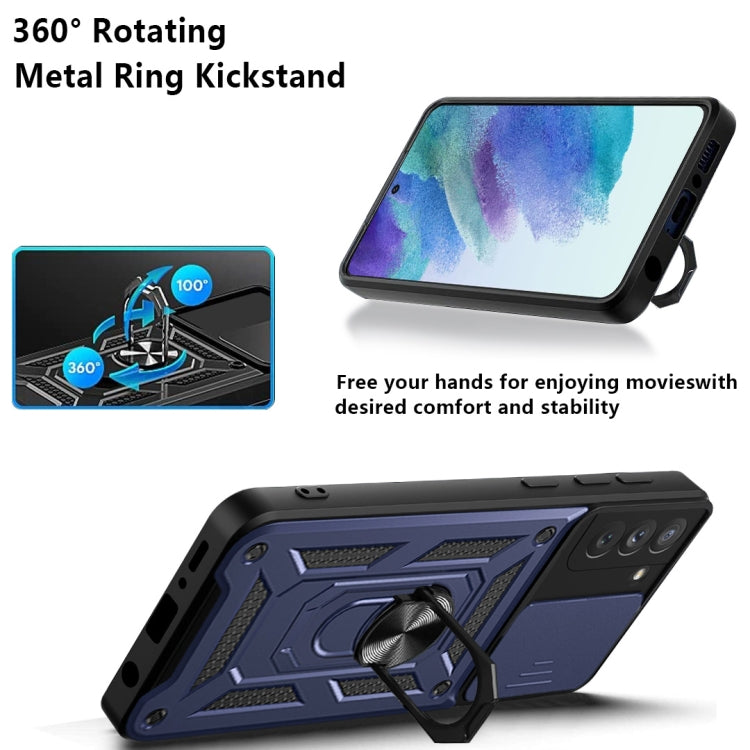 For Samsung Galaxy S21 FE 5G Sliding Camera Design TPU + PC Phone Case
